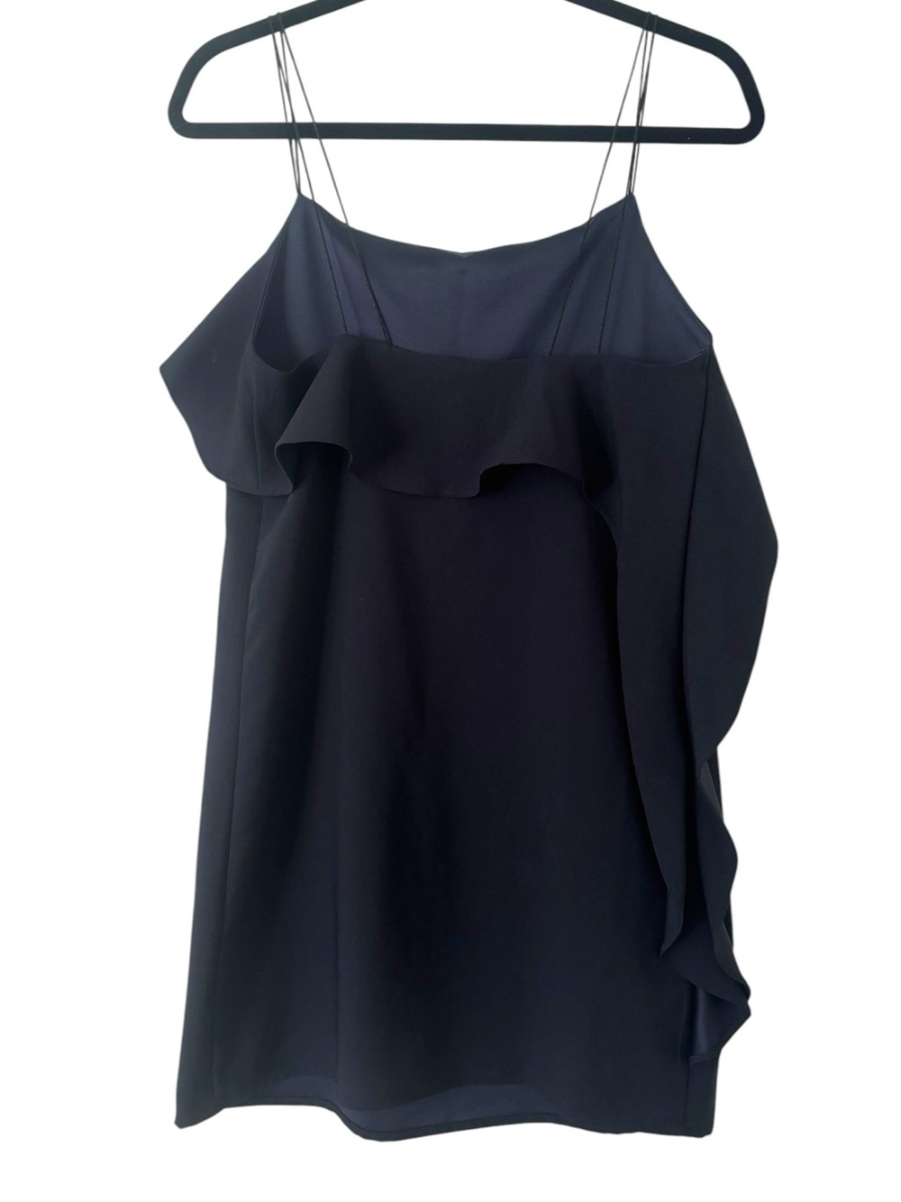 Mango Navy Side Ruffle Mini Dress - Picture 4 of 5